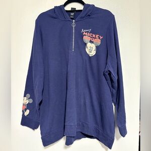 Disney Quarter Zip Long Sleeve Lightweight Pullover
